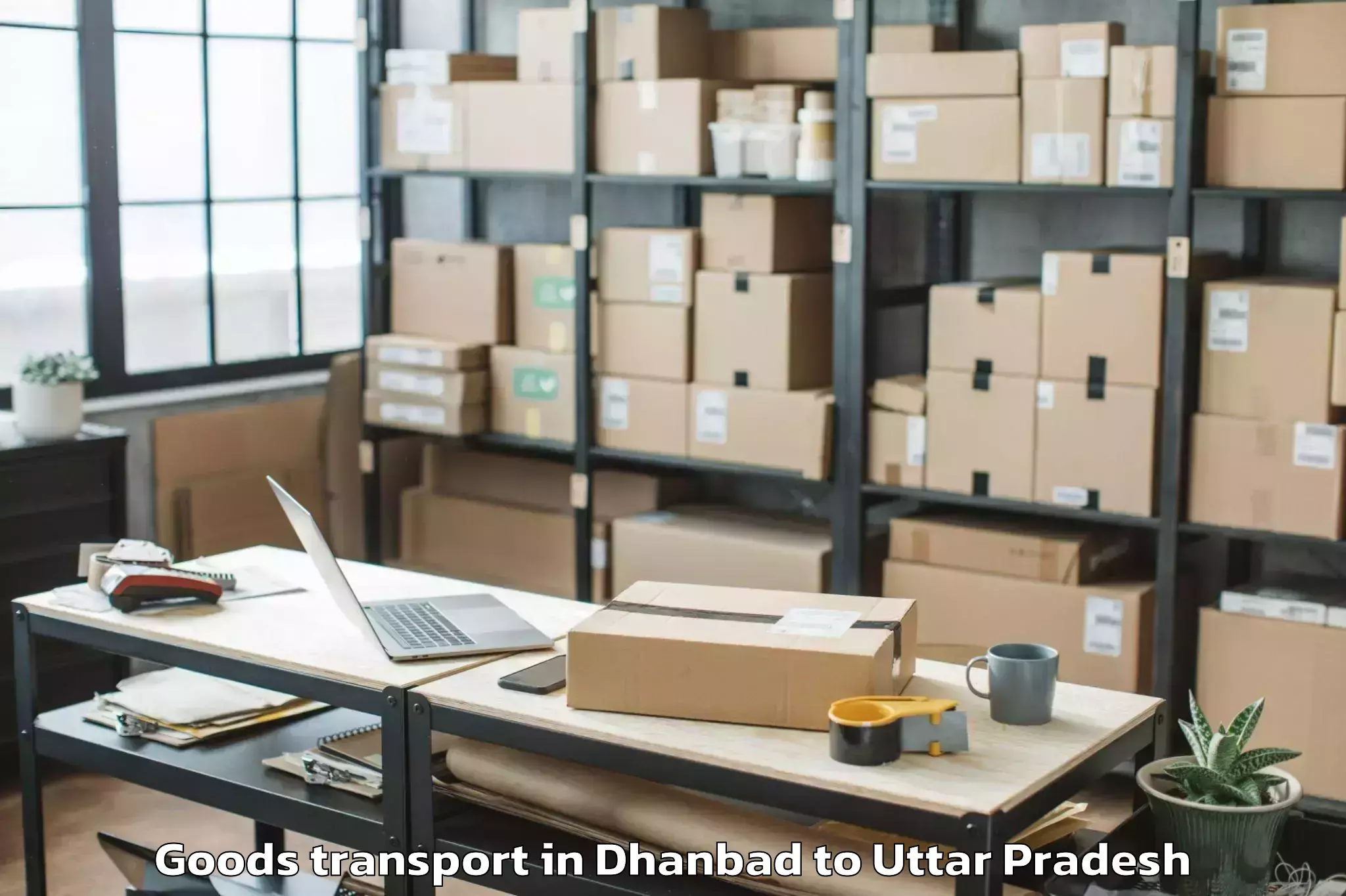 Trusted Dhanbad to Parichha Goods Transport